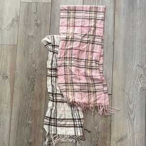 Two Plaid Scarves